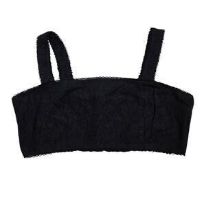 American Eagle Outfitters Black Lace Overlay Super Cropped Tank Top XXL NEW